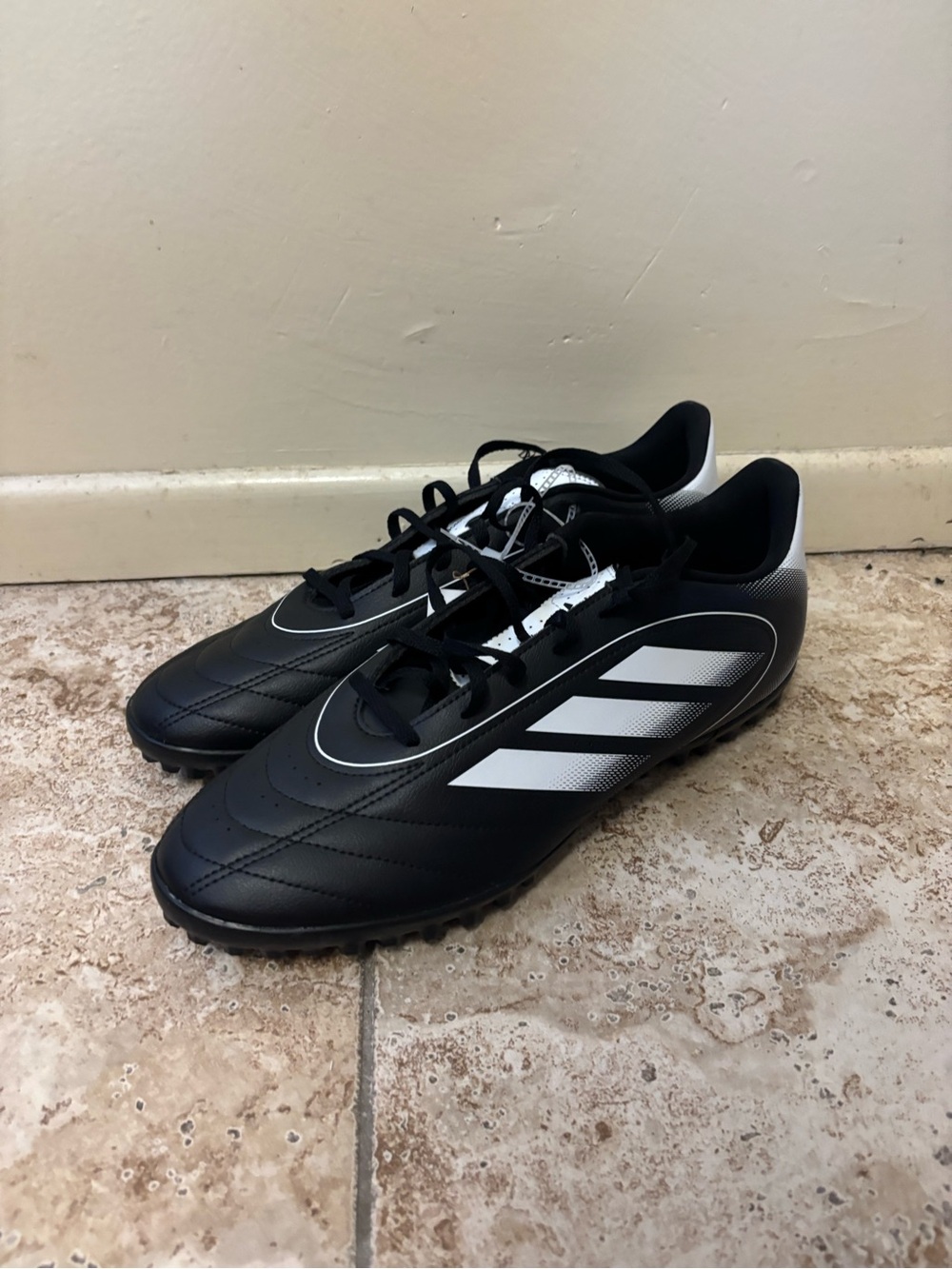 Adidas Goletto IX TF Men Size 13 Black White Soccer Turf Cleats Shoes IH0083 New